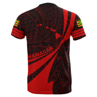 Kanaka Polynesian T Shirt Red Doma Style - Polynesian Pride