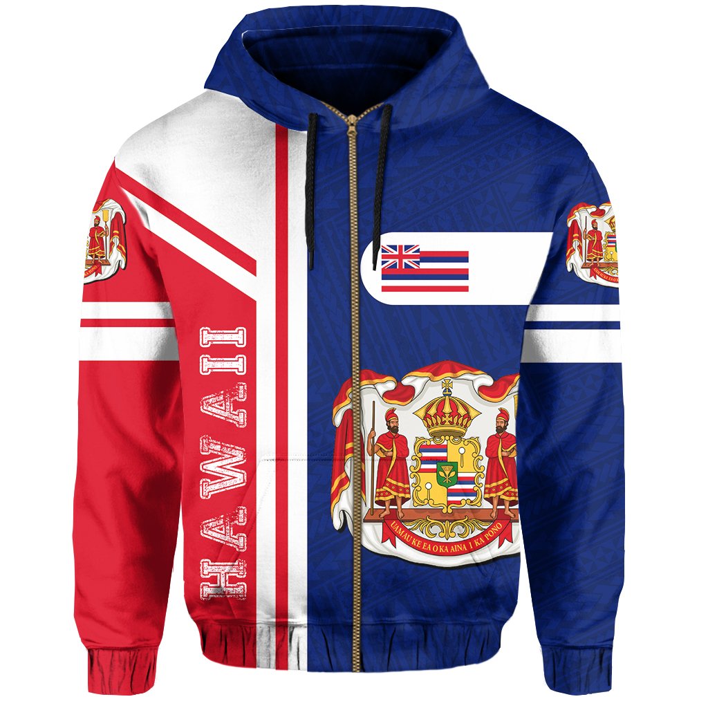 Hawaii Polynesian Zipper Hoodie Morale Style - Polynesian Pride