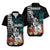 Hawaii Ukulele Mix Hibiscus and Coconut Tree Matching Dress and Hawaiian Shirt Aloha Vintage Black Version LT9 - Polynesian Pride