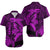 Hawaii Hawaiian Shirt Shark and Turtle Mix Kakau Purple LT9 Purple - Polynesian Pride