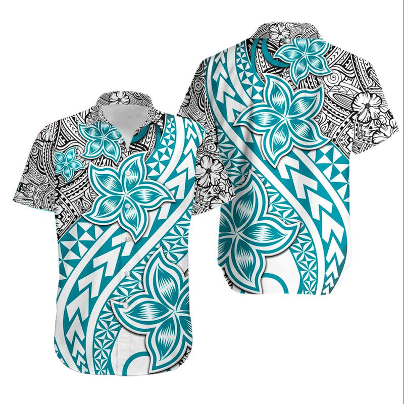 Traditional Polynesian Tribal Tattoo Retro Hawaiian Shirt Turquoise LT9 Turquoise - Polynesian Pride