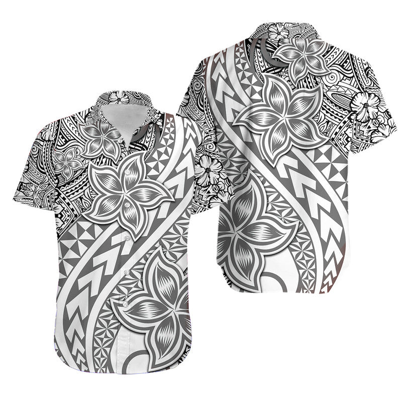 Traditional Polynesian Tribal Tattoo Retro Hawaiian Shirt Grey LT9 Grey - Polynesian Pride