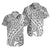 Hawaiian Traditional Polynesian Tribal Tattoo Retro Matching Dress and Hawaiian Shirt Grey LT9 - Polynesian Pride