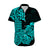 Hawaii Kakau Matching Dress and Hawaiian Shirt Polynesian Flower Tribal Aqua Version LT9 - Polynesian Pride