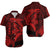 Hawaii Hawaiian Shirt Shark and Turtle Mix Kakau Red LT9 Red - Polynesian Pride