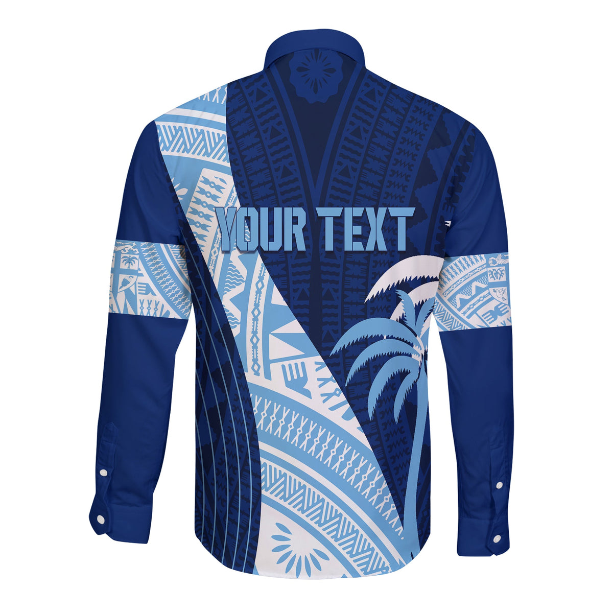Personalised Fiji Sevens Long Sleeves Button Shirt Kaiviti Kesakesa LT7 - Polynesian Pride