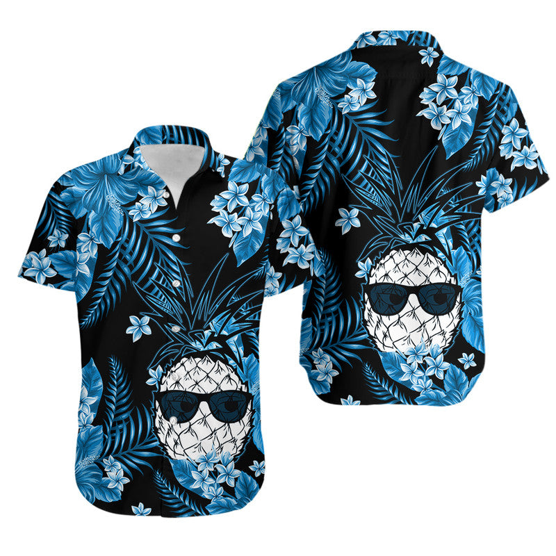 Hawaii Summer Colorful Pineapple Hawaiian Shirt Light Blue LT6 Unisex Blue - Polynesian Pride