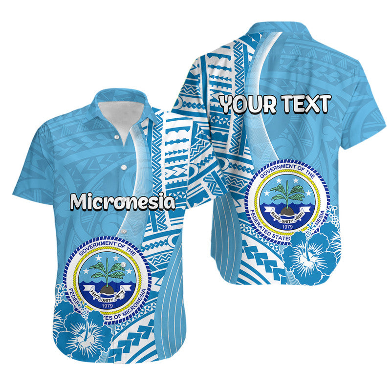 Custom Personalised Micronesia Hawaiian Shirt Vibe Style LT6 Unisex Blue - Polynesian Pride
