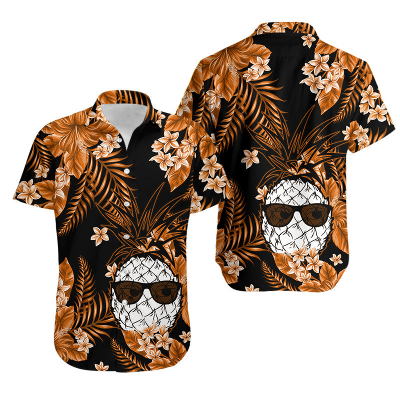 Hawaii Summer Colorful Pineapple Hawaiian Shirt Orange LT6 Unisex Orange - Polynesian Pride