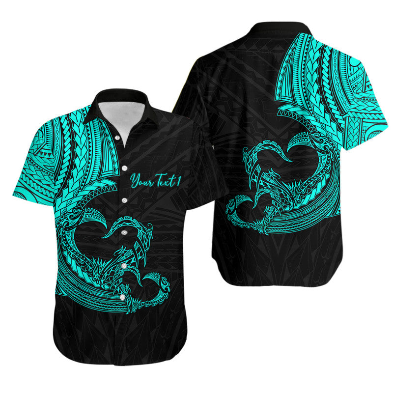 Custom Polynesian Valentine Matching Dress and Hawaiian Shirt Heart Tattoo Green Style LT6 - Polynesian Pride