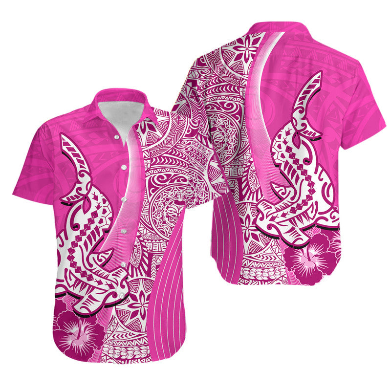 Hawaiian Shark Polynesian Hawaiian Shirt Vibe Pink Style LT6 Pink - Polynesian Pride