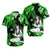 Hawaii Summer Colorful Hula Girl Matching Dress and Hawaiian Shirt Green LT6 - Polynesian Pride