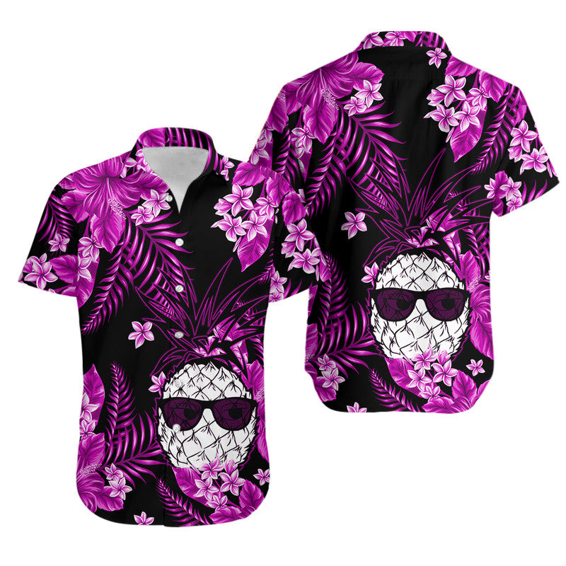 Hawaii Summer Colorful Pineapple Hawaiian Shirt Purple LT6 Unisex Purple - Polynesian Pride