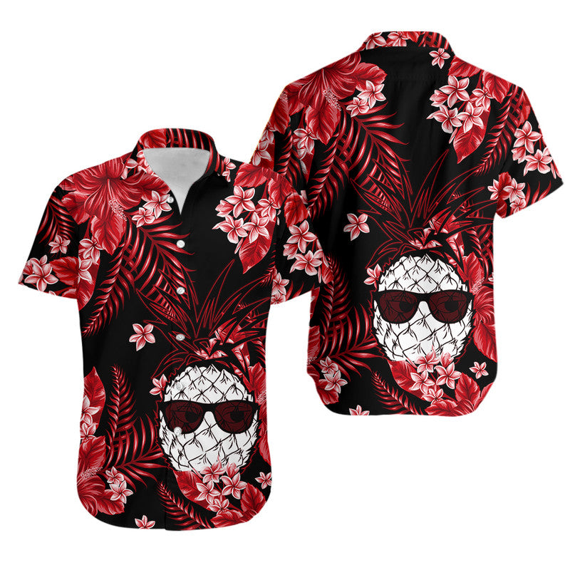 Hawaii Summer Colorful Pineapple Hawaiian Shirt Red LT6 Unisex Red - Polynesian Pride