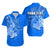 Custom Polynesian Matching Dress And Shirt with Tribal Hammerhead Shark Blue LT6 - Polynesian Pride