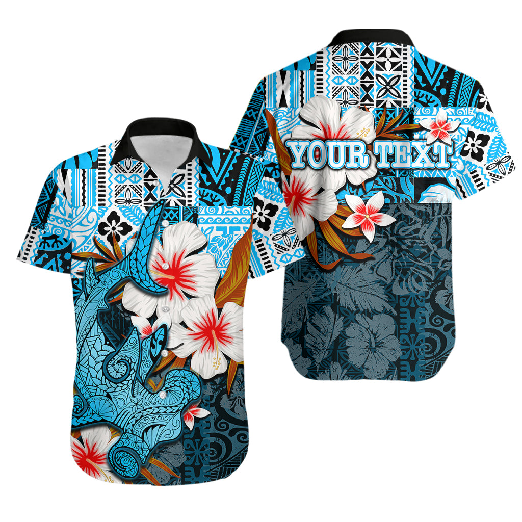 (Custom Personalised) Hammerhead shark Hawaiian Shirt Hawaii Style Blue LT6 Unisex Blue - Polynesian Pride