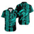 Hawaii Kakau Matching Dress and Hawaiian Shirt Polynesian Warrior Green LT6 - Polynesian Pride