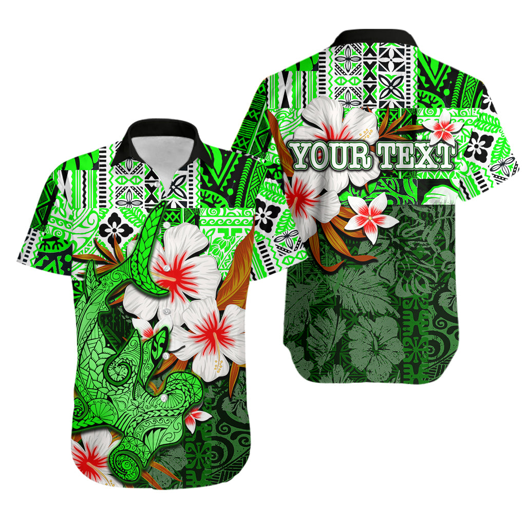 (Custom Personalised) Hammerhead shark Hawaiian Shirt Hawaii Style Green LT6 Green - Polynesian Pride