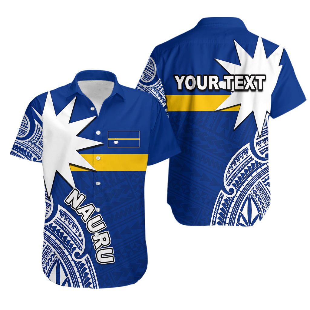 (Custom Personalised) Nauru Hawaiian Shirt Flag In Heart No.1 LT6 Unisex Blue - Polynesian Pride