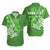 Custom Polynesian Matching Dress And Shirt with Tribal Hammerhead Shark Green LT6 - Polynesian Pride