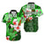 Custom Hawaiian Tribal Hammerhead Shark Tattoo Matching Hawaiian Shirt and Dress with Polynesian Hibiscus Green LT6 - Polynesian Pride