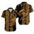 Hawaii Kakau Matching Dress and Hawaiian Shirt Polynesian Warrior Gold LT6 - Polynesian Pride