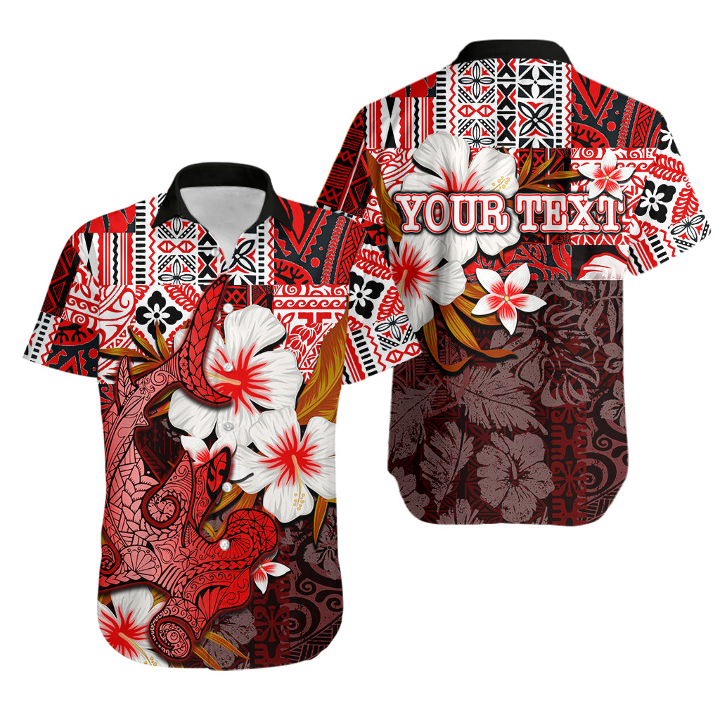 (Custom Personalised) Hammerhead shark Hawaiian Shirt Hawaii Style Red LT6 Unisex Red - Polynesian Pride