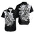 Custom Polynesian Matching Dress And Shirt with Tribal Hammerhead Shark Black LT6 - Polynesian Pride