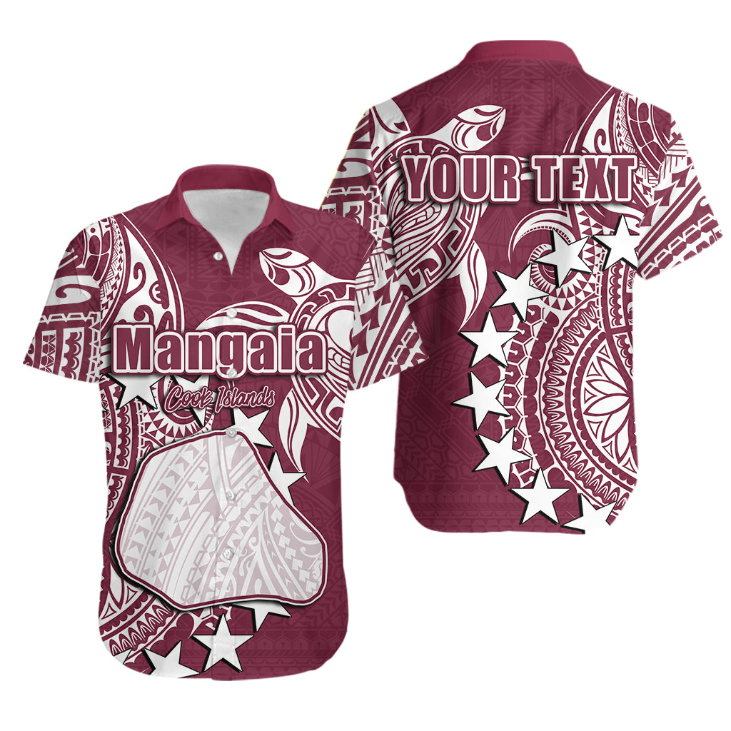 (Custom Personalised)Cook Islands Hawaiian Shirt Mangaia LT6 Unisex Maroon - Polynesian Pride