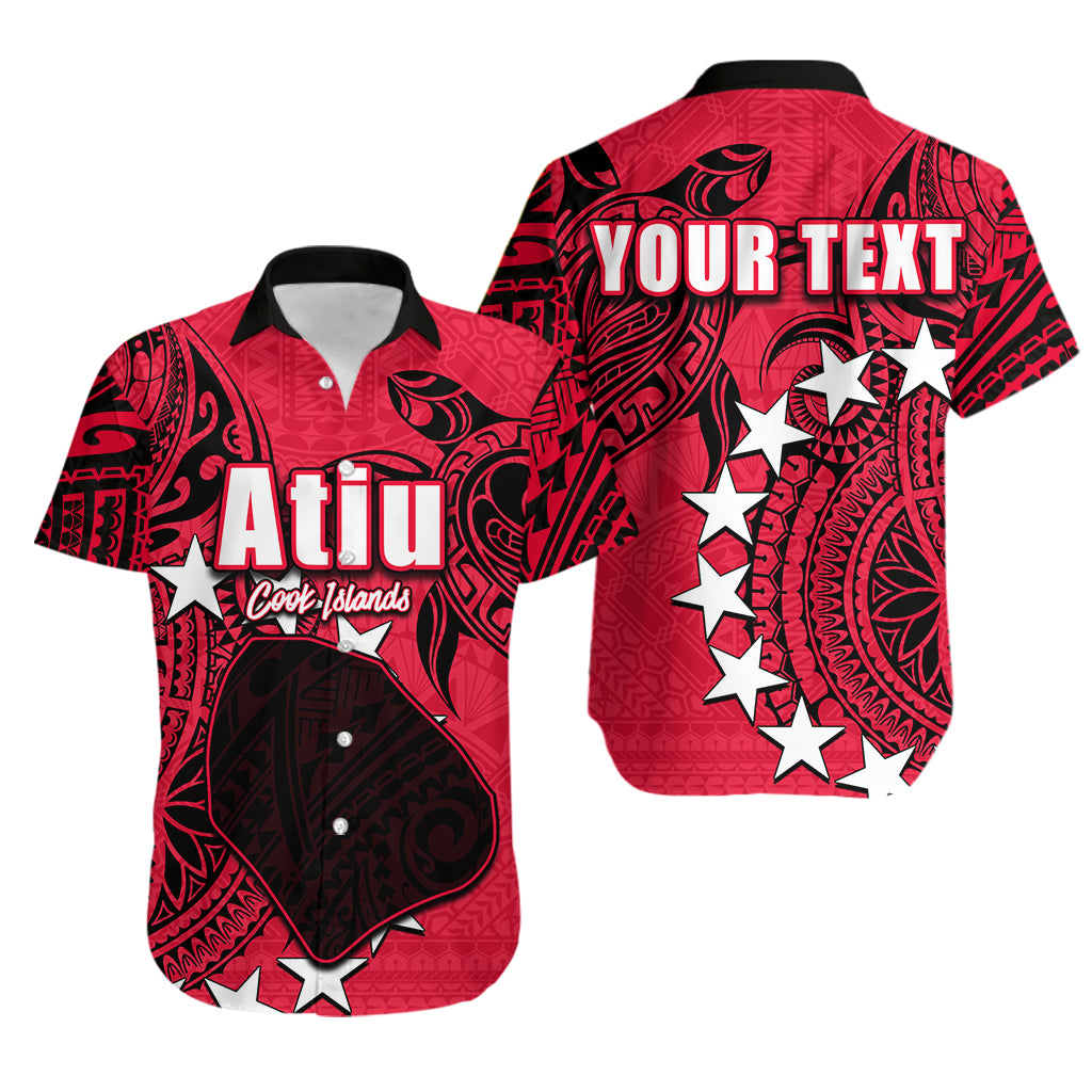 (Custom Personalised)Cook Islands Hawaiian Shirt Atiu LT6 Unisex Red - Polynesian Pride