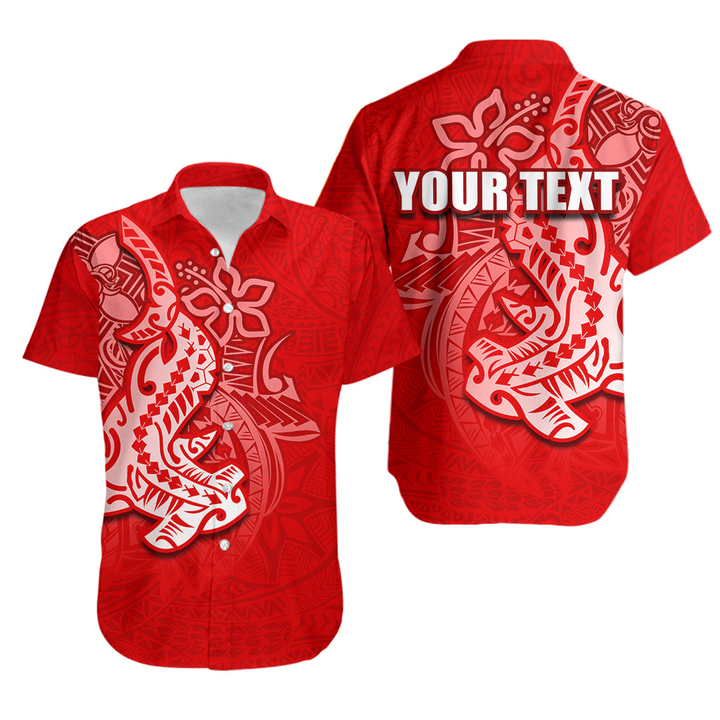 (Custom Personalised) Hammerhead shark Hawaiian Shirt Polynesian Red Style LT6 Unisex Red - Polynesian Pride