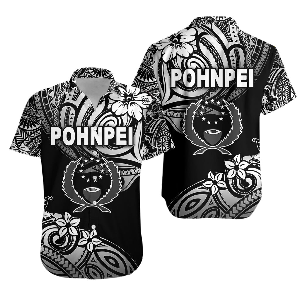 FSM Pohnpei Hawaiian Shirt Unique Vibes - Black LT8 Unisex Black - Polynesian Pride