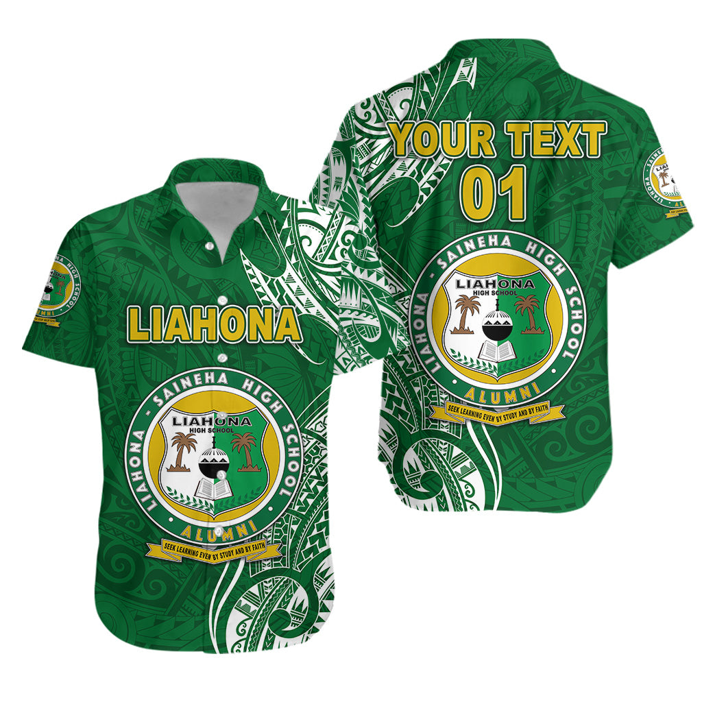 (Custom Personalised) Tonga Liahona - Saineha High School Hawaiian Shirt Simple Vibes, Custom Text And Number LT8 Unisex Green - Polynesian Pride