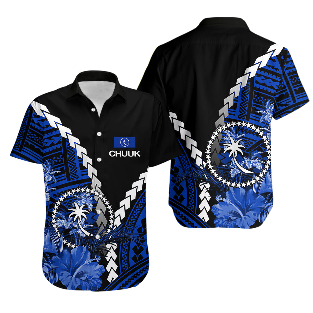 Chuuk Hawaiian Shirt Polynesian Style LT6 Unisex Blue - Polynesian Pride