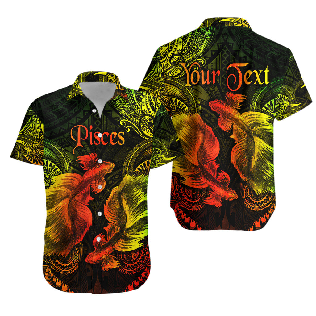 (Custom Personalised) Pisces Zodiac Polynesian Hawaiian Shirt Unique Style - Reggae LT8 - Polynesian Pride