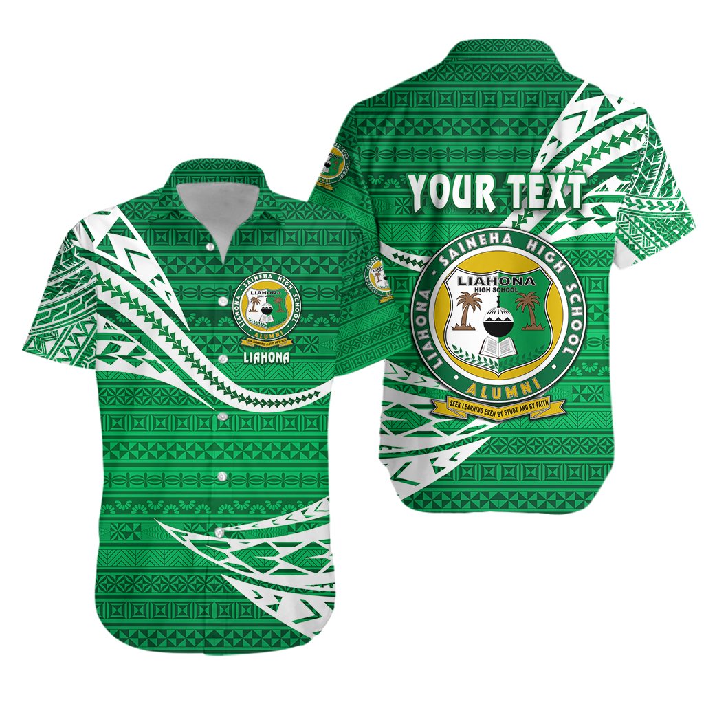 (Custom Personalised) Liahona High School Hawaiian Shirt Unique Version - Green Unisex Green - Polynesian Pride