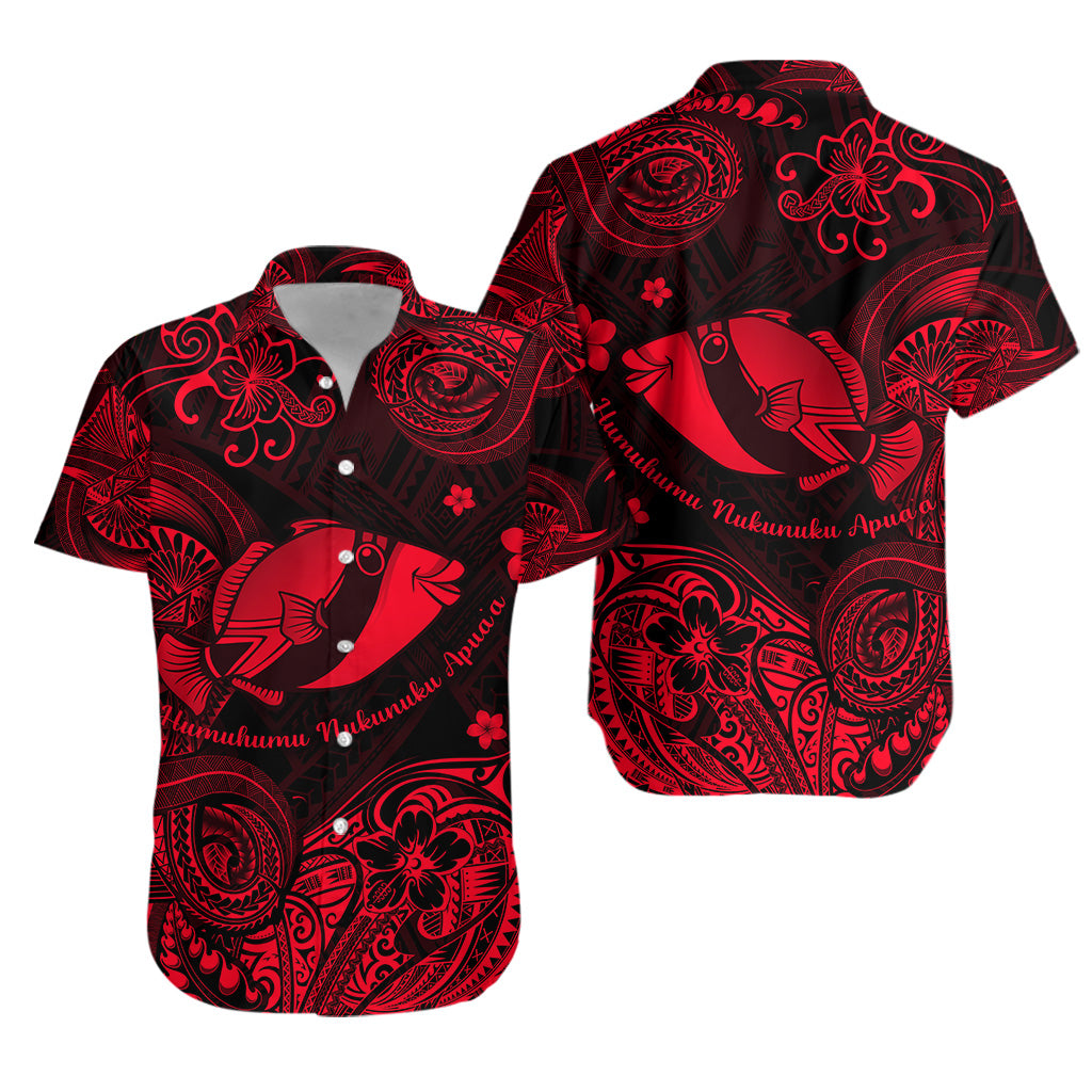 Hawaii State Fish: Humuhumu Nukunuku Apua'a Polynesian Hawaiian Shirt Unique Style - Red LT8 - Polynesian Pride