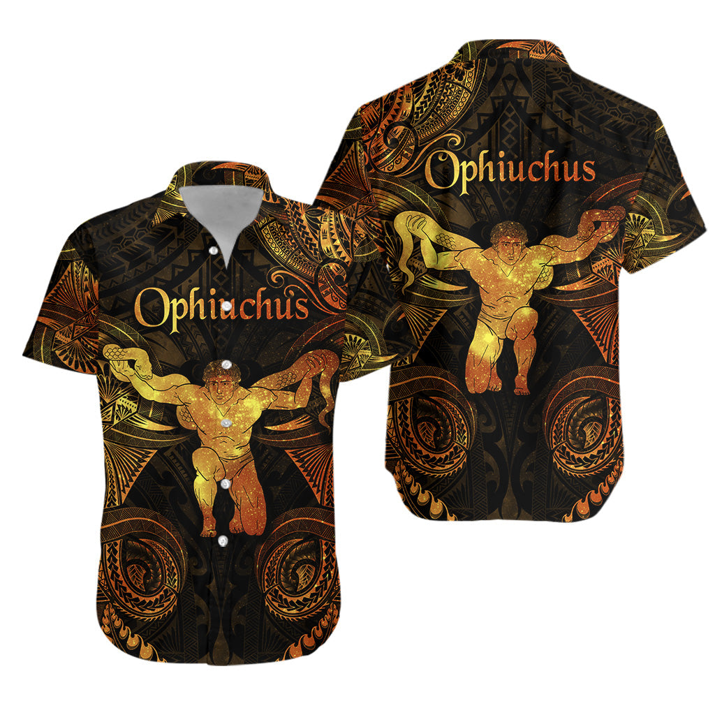 Ophiuchus Zodiac Polynesian Hawaiian Shirt Unique Style - Gold LT8 - Polynesian Pride