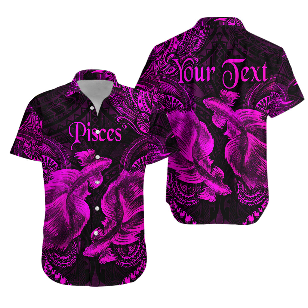 (Custom Personalised) Pisces Zodiac Polynesian Hawaiian Shirt Unique Style - Pink LT8 - Polynesian Pride