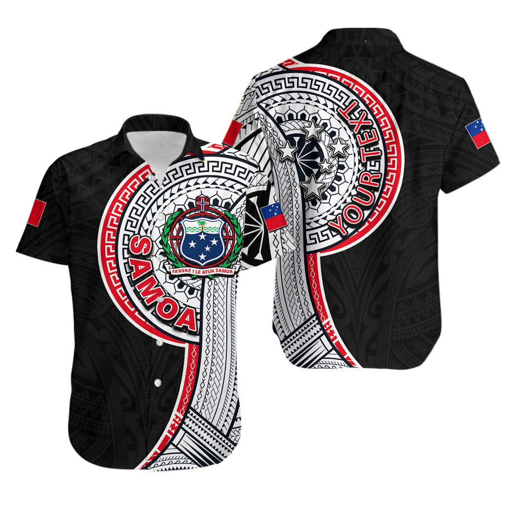 (Custom Personalised) Samoa Tribal Tattoo Hawaiian Shirt No.4 LT6 Unisex Black - Polynesian Pride
