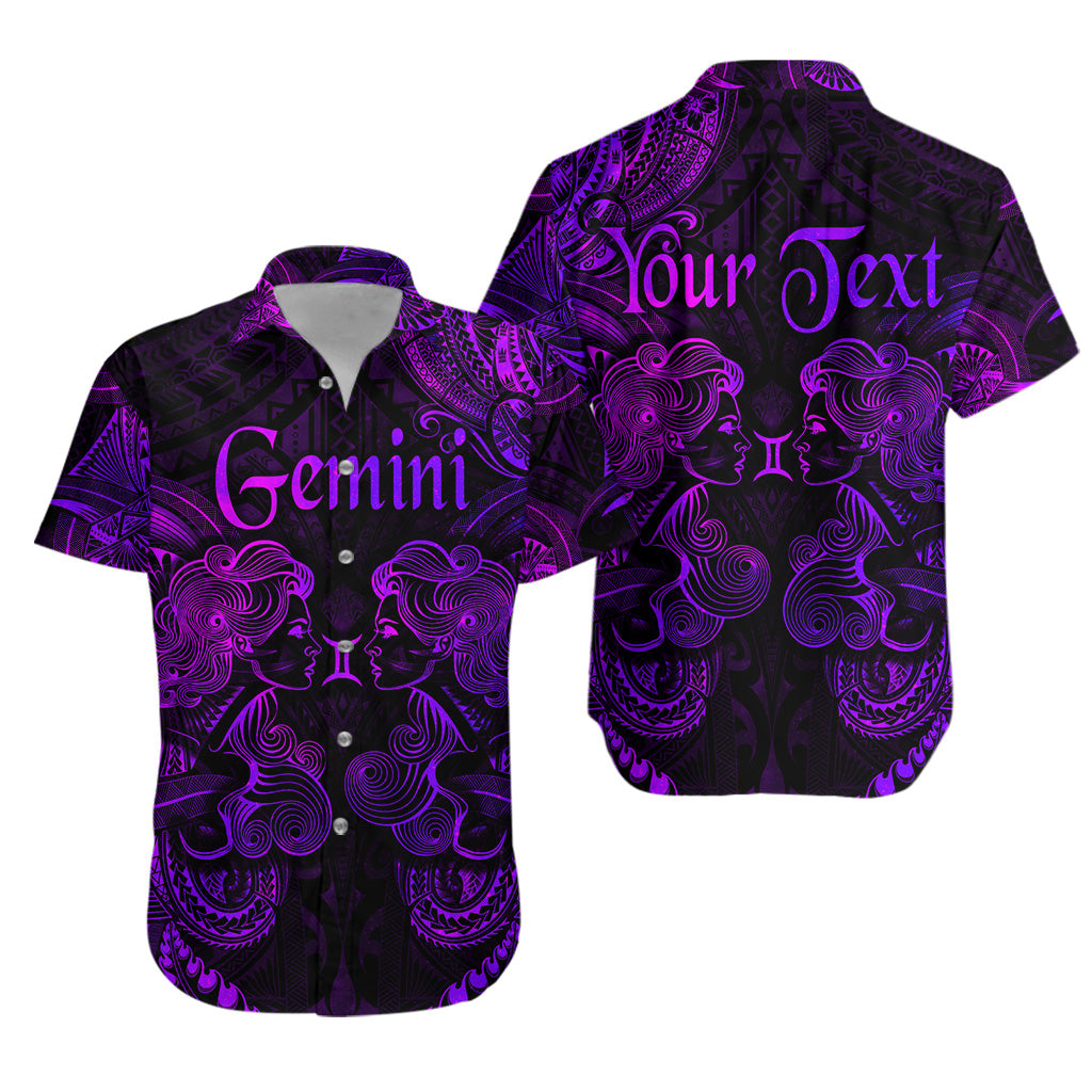 (Custom Personalised) Gemini Zodiac Polynesian Hawaiian Shirt Unique Style - Purple LT8 - Polynesian Pride