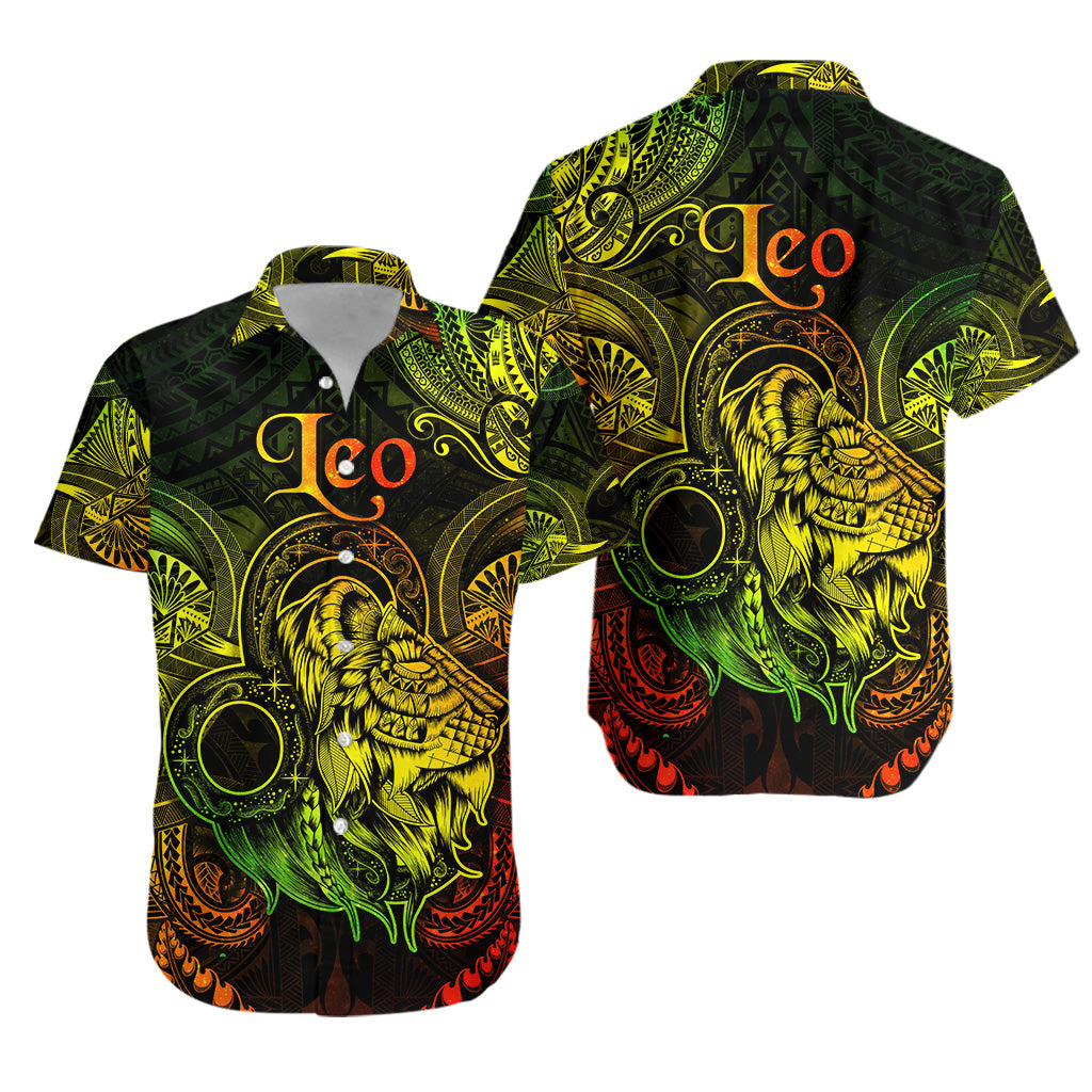 Leo Zodiac Polynesian Hawaiian Shirt Unique Style - Reggae LT8 - Polynesian Pride