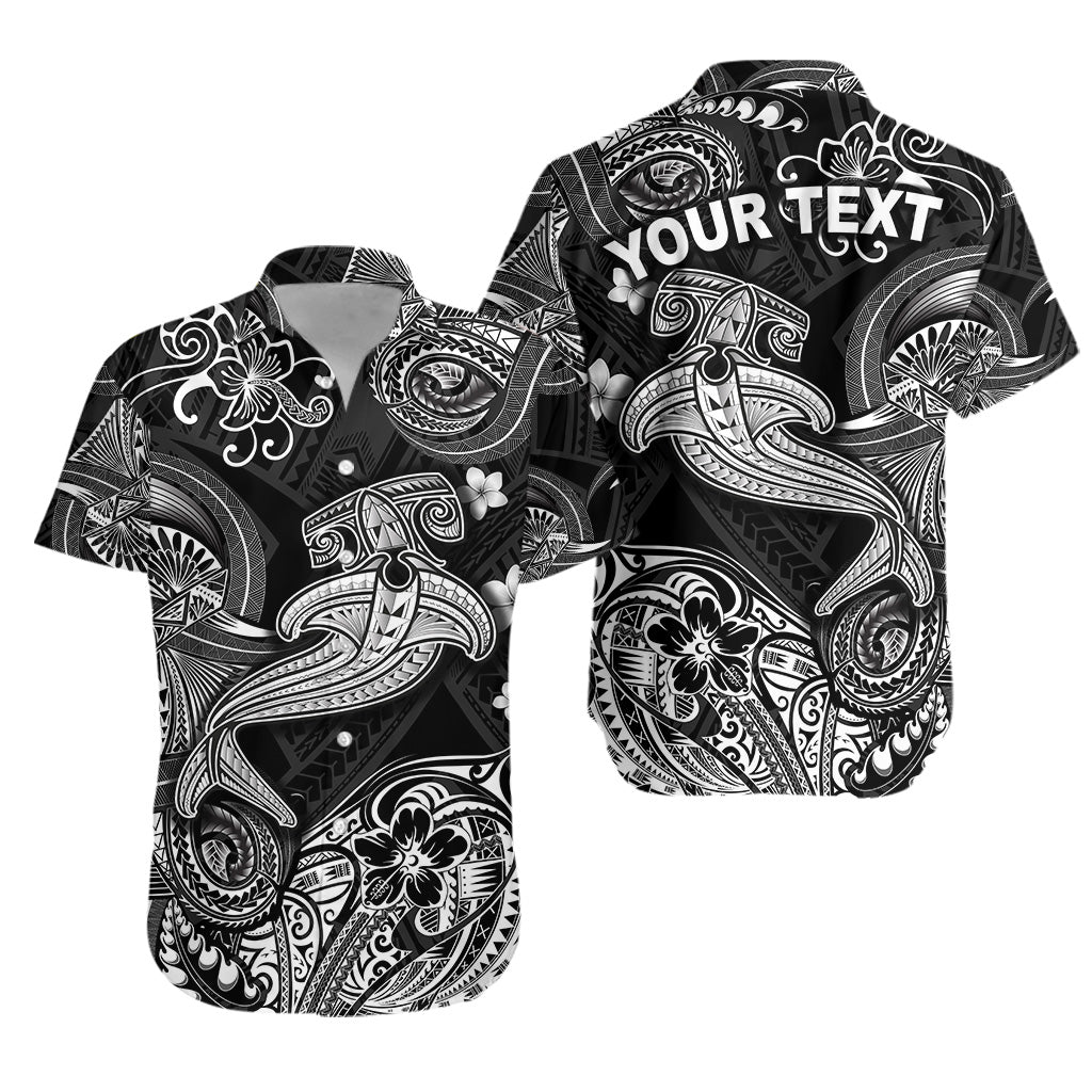 (Custom Personalised) Hawaii Hammer Shark Polynesian Hawaiian Shirt Unique Style - Black LT8 - Polynesian Pride