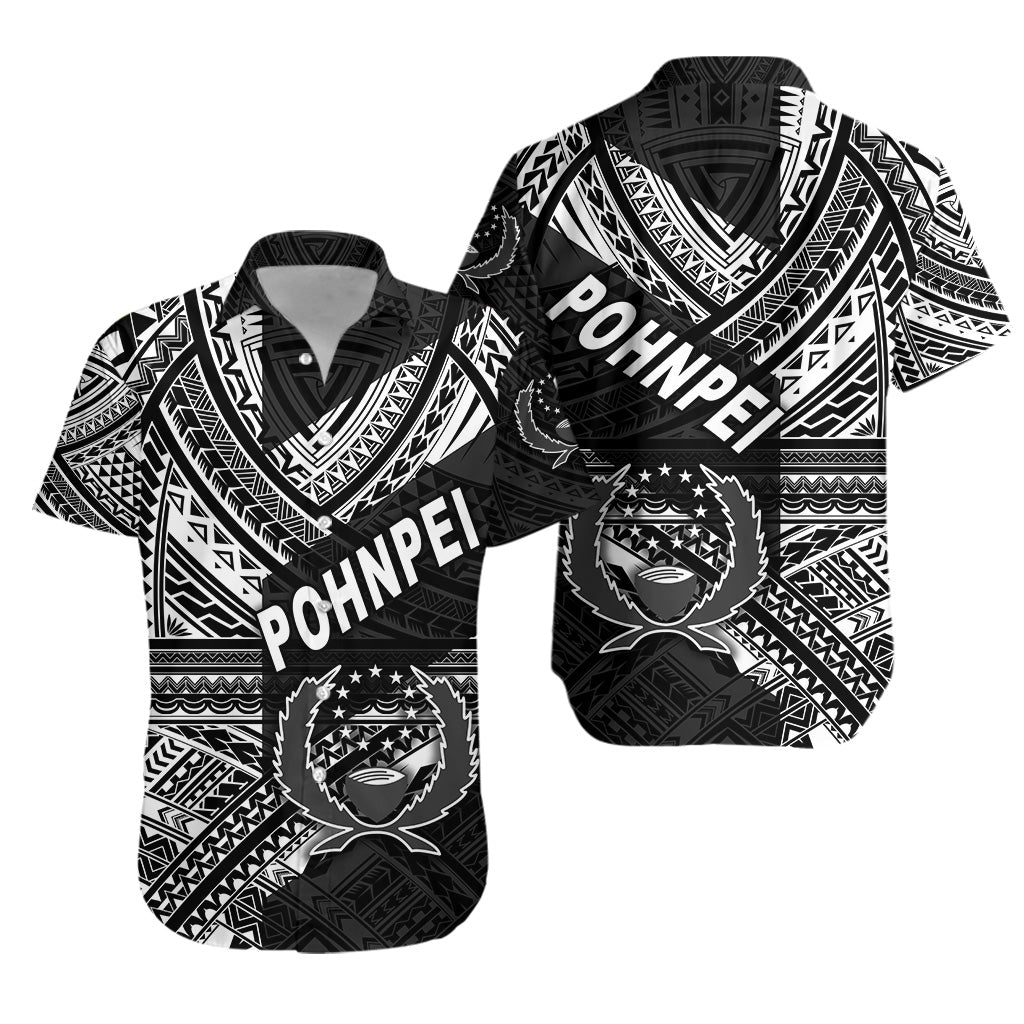 FSM Pohnpei Hawaiian Shirt Original Style - Black LT8 Unisex Black - Polynesian Pride