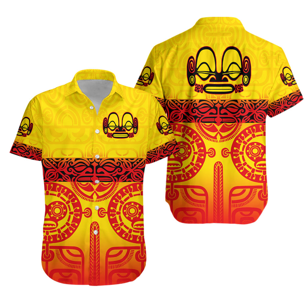 Marquesas Islands Hawaiian Shirt Marquesan Tattoo Special Style - Gradient Yellow LT8 - Polynesian Pride