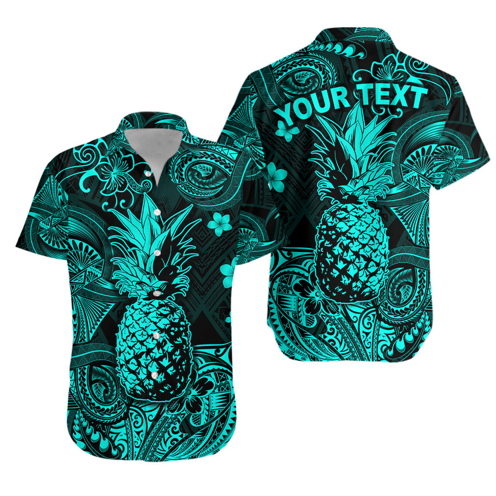 (Custom Personalised) Hawaii Pineapple Polynesian Hawaiian Shirt Unique Style - Turquoise LT8 - Polynesian Pride