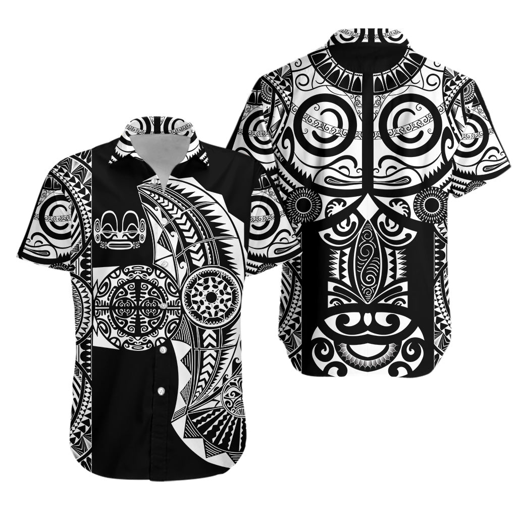 Marquesas Islands Hawaiian Shirt Marquesan Tattoo Original Style - Black LT8 - Polynesian Pride