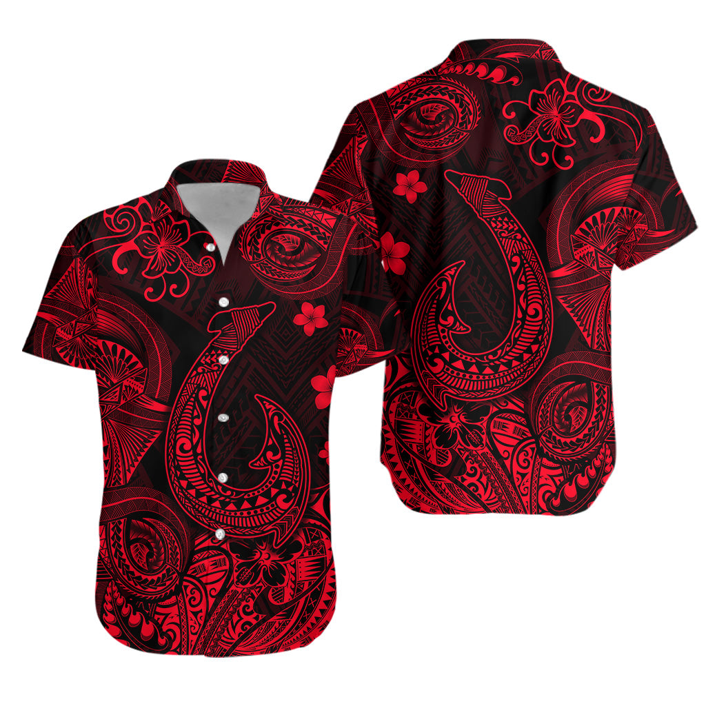 Hawaii Fish Hook Polynesian Hawaiian Shirt Unique Style - Red LT8 - Polynesian Pride