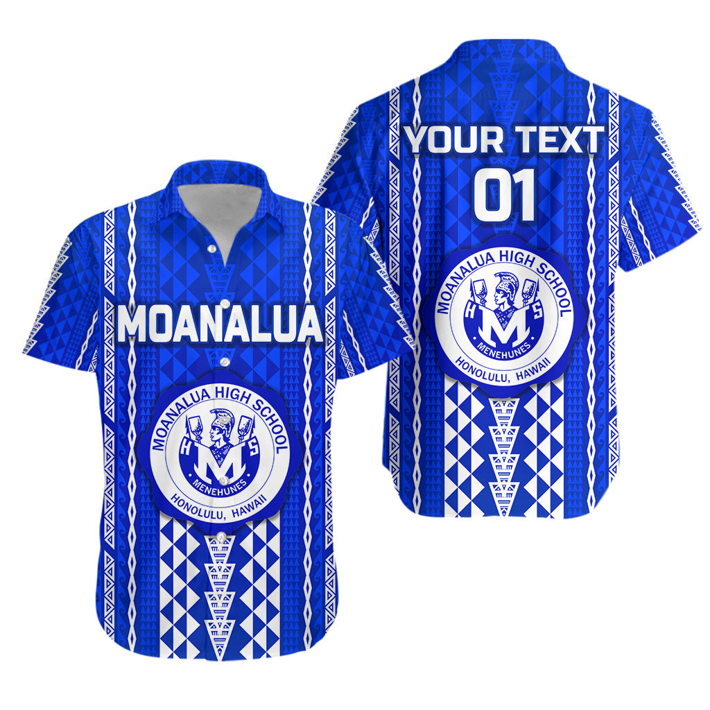 (Custom Personalised) Hawaii Moanalua High School Hawaiian Shirt Simple Style LT8 Unisex Blue - Polynesian Pride