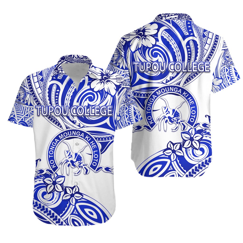 Kolisi Ko Tupou College Tonga Hawaiian Shirt Unique Vibes - White Unisex Blue - Polynesian Pride